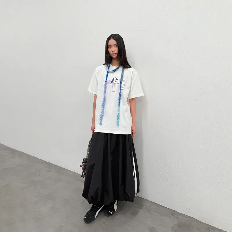 ROARINGWILD Casual Long Skirts Unisex Black-6