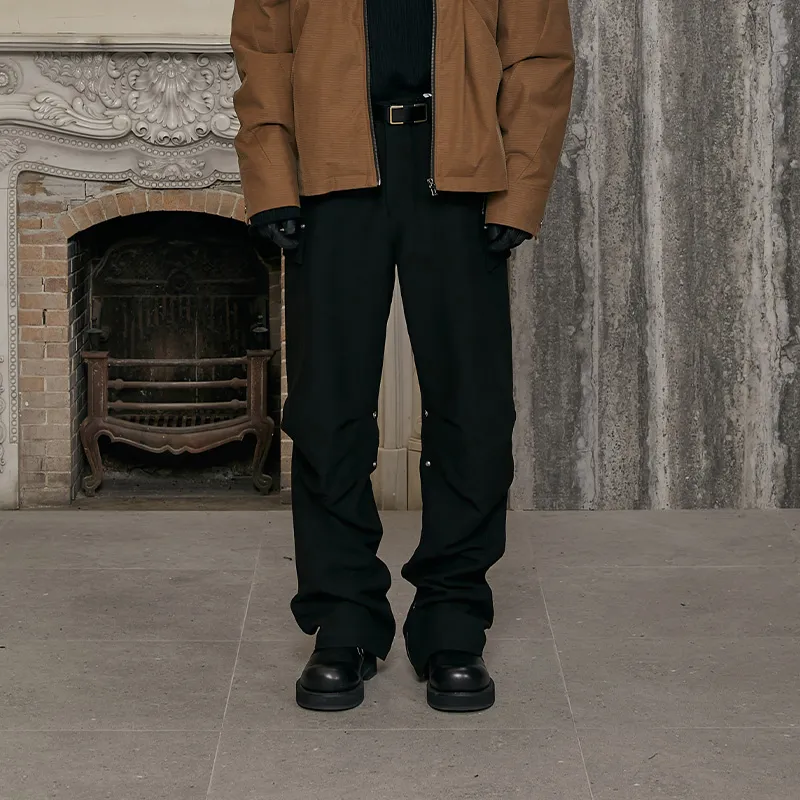 ROARINGWILD Cargo Pants Unisex Black-3