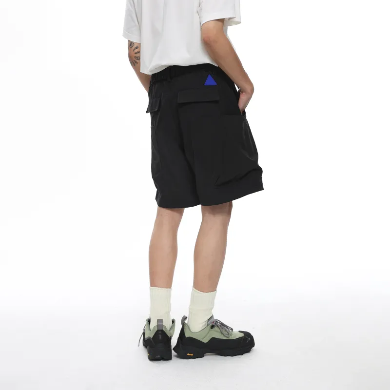 ROARINGWILD Casual Shorts Unisex Black-6