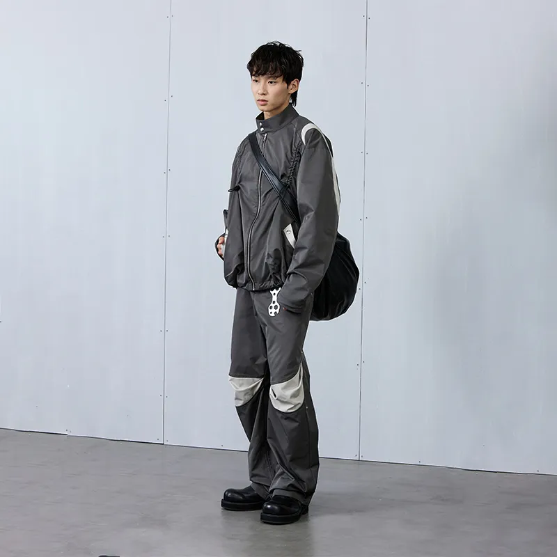 ROARINGWILD ARCH Casual Pants Unisex Gray-1