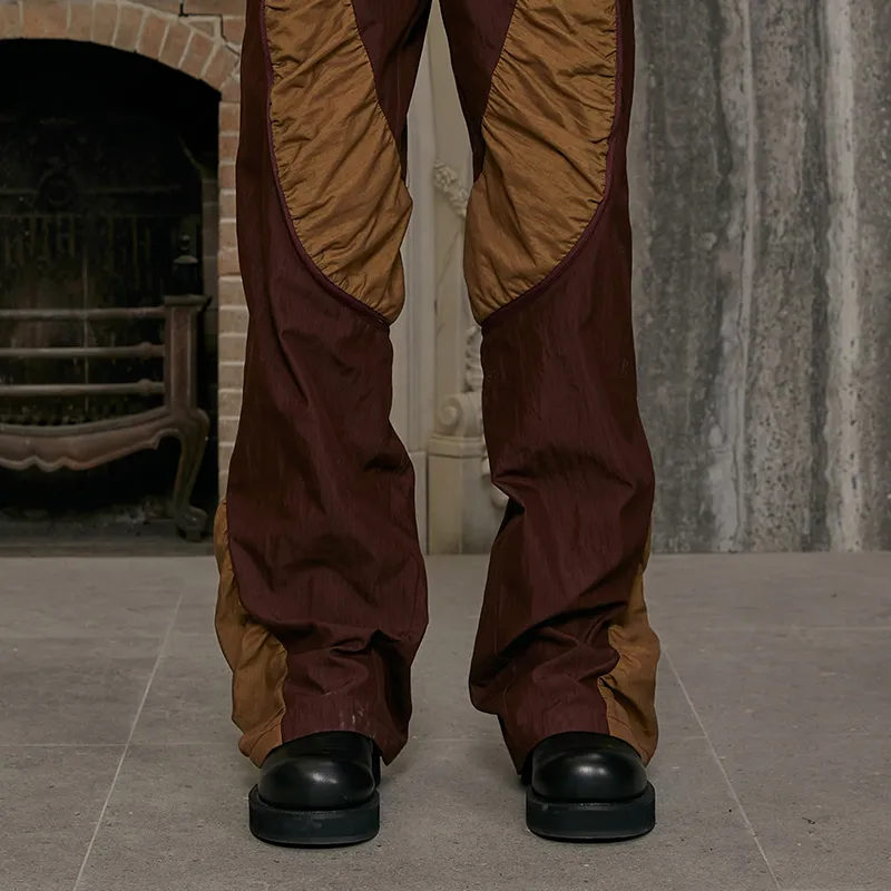 ROARINGWILD Casual Pants Unisex Diamond Red-2