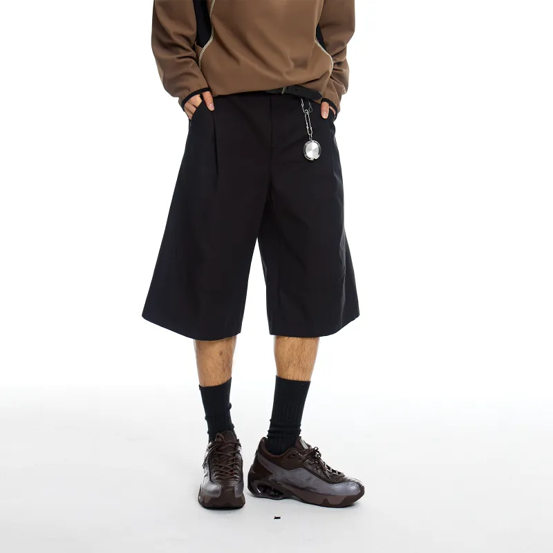 ROARINGWILD Casual Shorts Unisex Black-4