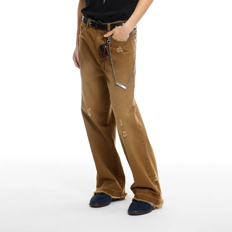 ROARINGWILD ARCH Casual Pants Unisex Brown-5