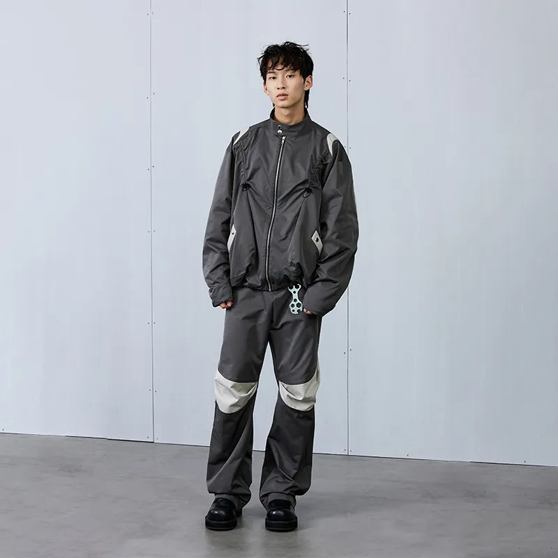 ROARINGWILD ARCH Casual Pants Unisex Gray-2