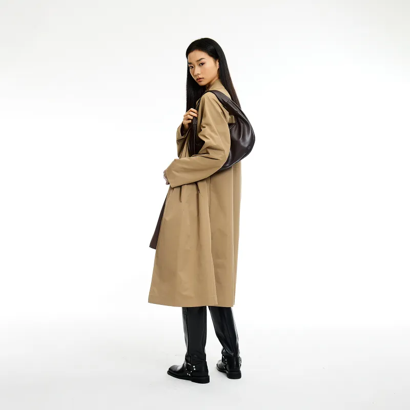 ROARINGWILD ARCH Trench Coats Unisex Khaki-4