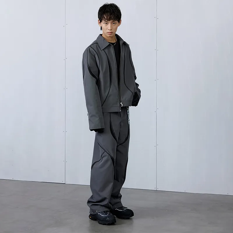ROARINGWILD ARCH Casual Pants Unisex Gray-2