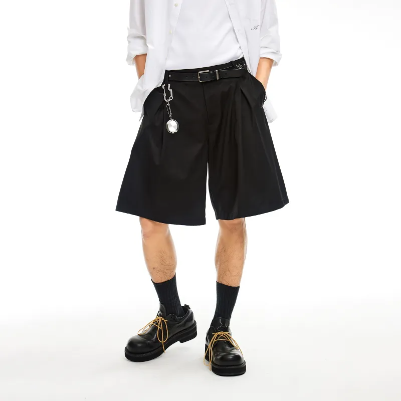 ROARINGWILD ARCH Casual Shorts Unisex Black-5