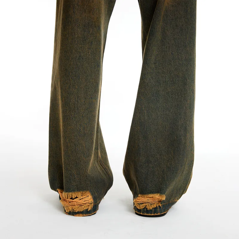 ROARINGWILD ARCH Jeans Unisex Vintage Yellow-6
