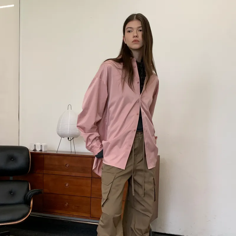 ROARINGWILD Relaxed Silhouette Long Sleeved Shirt Unisex-8