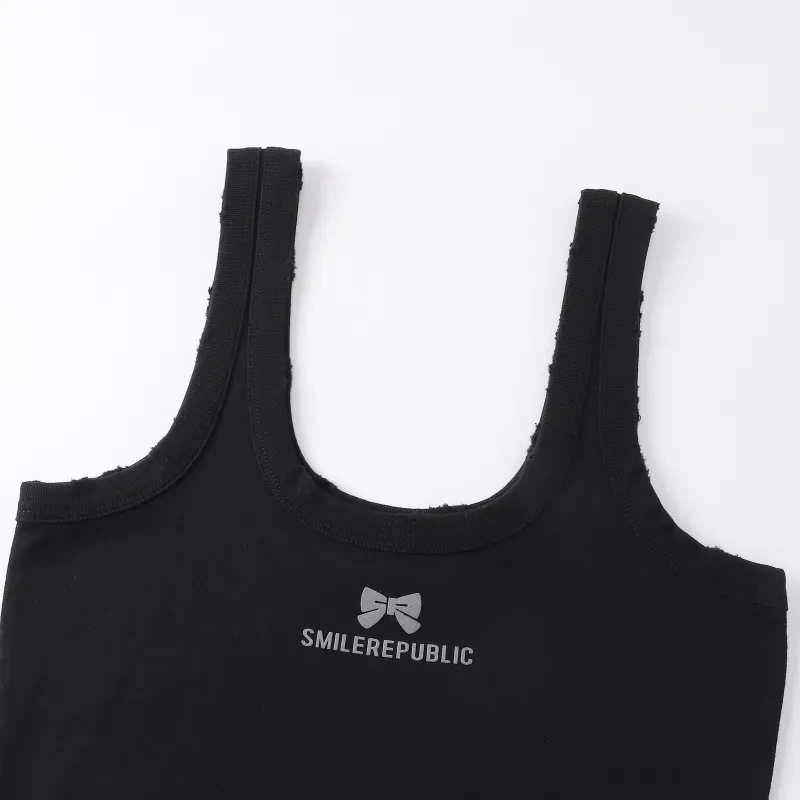 SMILEREPUBLIC Tank Dress Unisex Black-2