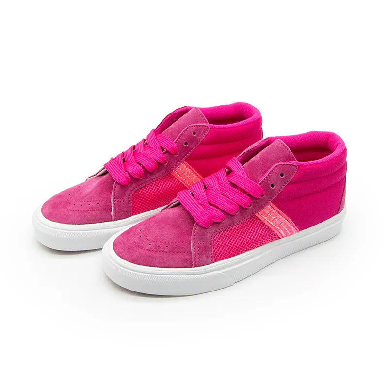 I'm Shopping Slip Resistant, Abrasion Resistant, And Balanced Mid Top Skateboard Shoes Unisex Pink-2