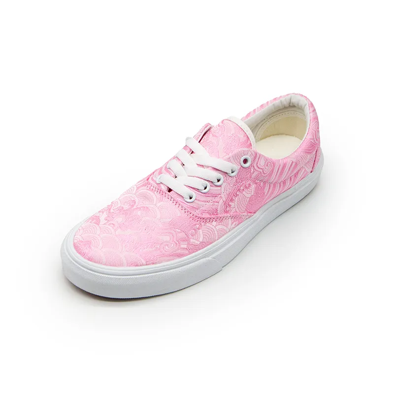 I'm Shopping Abrasion Resistant, Lightweight, And Breathable Low Top Skateboard Shoes Unisex Pink-1