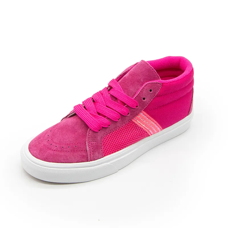I'm Shopping Slip Resistant, Abrasion Resistant, And Balanced Mid Top Skateboard Shoes Unisex Pink-1