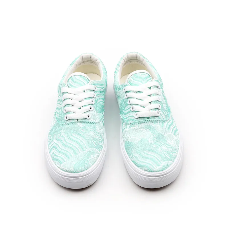 I'm Shopping Slip Resistant, Abrasion Resistant, Breathable Low Top Skateboard Shoes Unisex Cyan-3