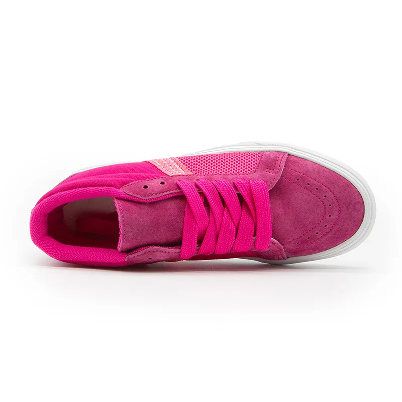 I'm Shopping Slip Resistant, Abrasion Resistant, And Balanced Mid Top Skateboard Shoes Unisex Pink-3
