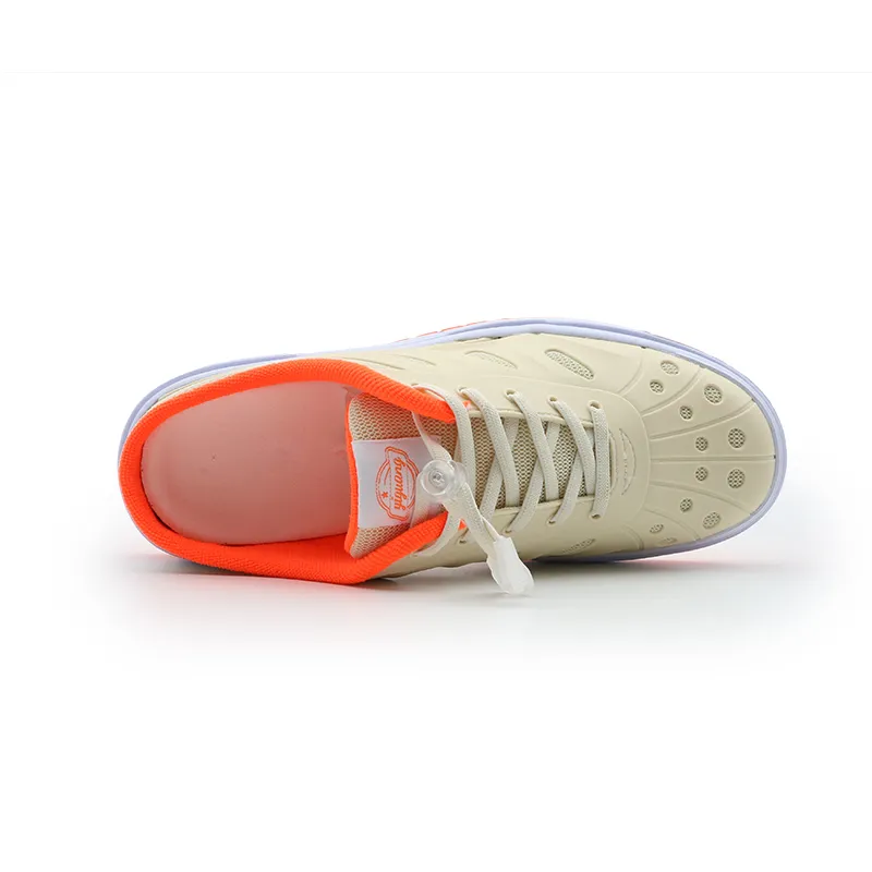 I'm Shopping Classic Fashion Mules Lightweight And Breathable Low Top Skateboard Shoes Unisex Orange Red-4