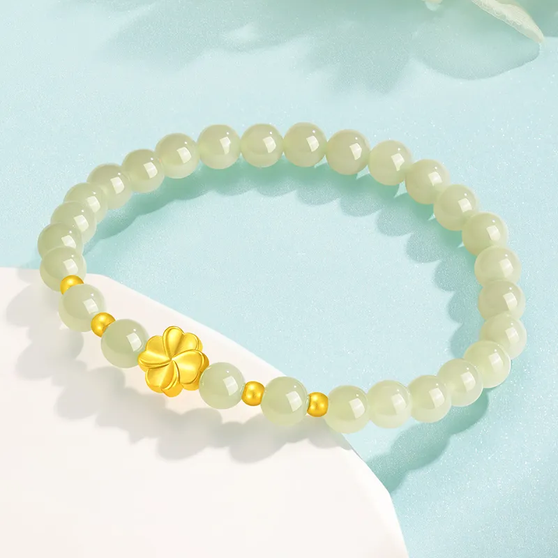 ZSY Hetian Jade Bracelets Pale Greenish White Jade Women's-7