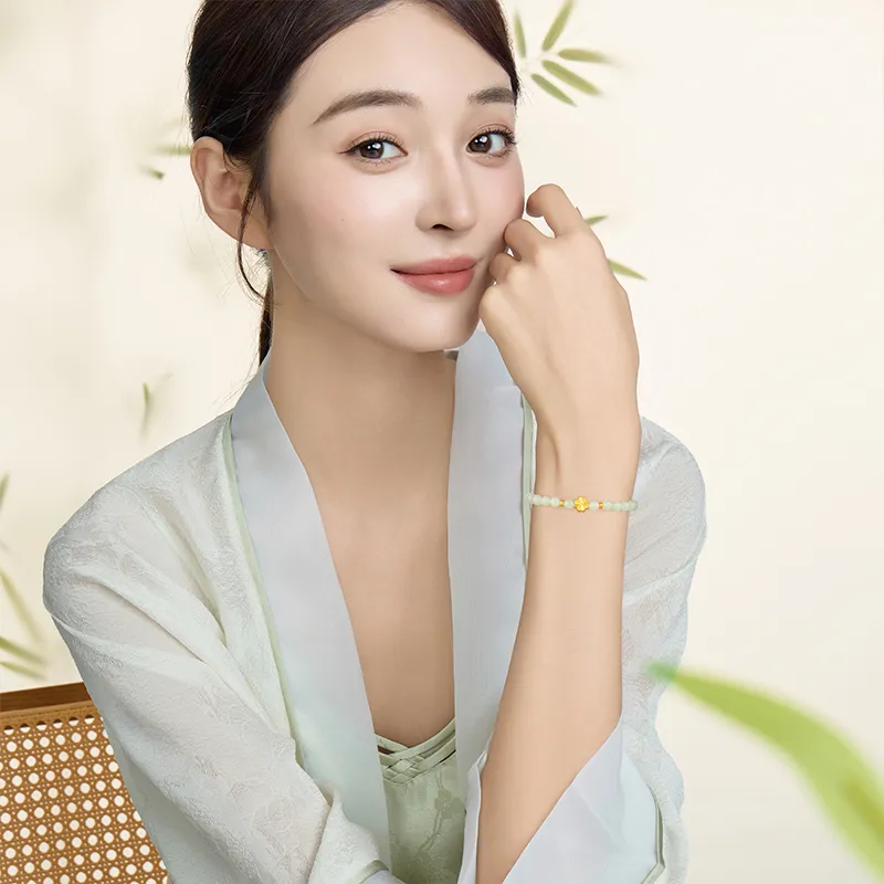 ZSY Hetian Jade Bracelets Pale Greenish White Jade Women's-4