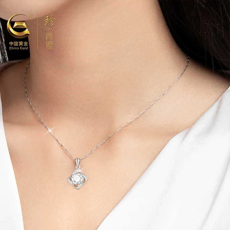 ZSY Sterling Silver Necklaces For Girls Women's-5