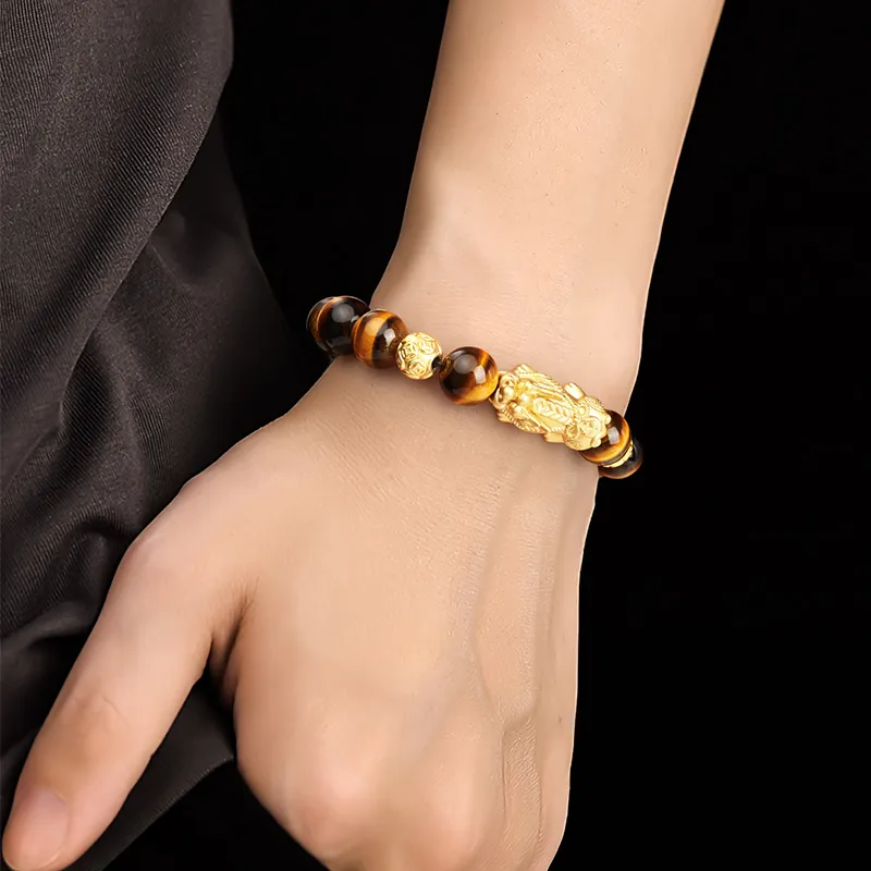 ZSY Tiger's Eye Stone Jade Bracelets Men's-5
