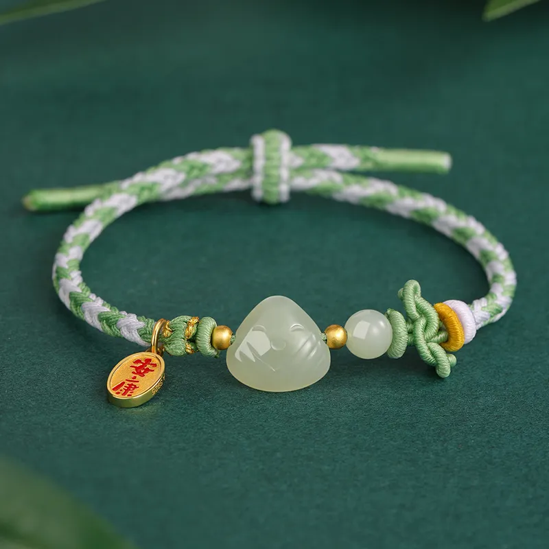 ZSY Bracelets Pale Greenish White Jade Women's-2