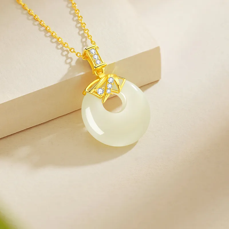 ZSY Hetian Jade Necklaces Green Jade Women's-2