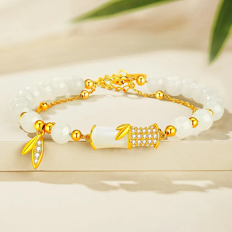 ZSY Bracelets Pale Greenish White Jade Women's-2