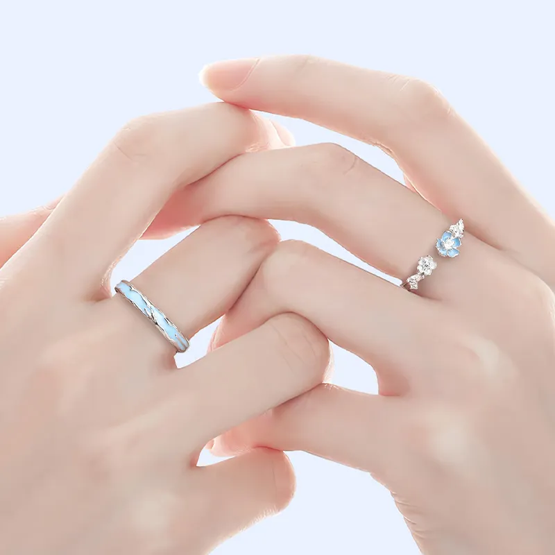 Goran Silver 925 Zhong Shijie Ring Couple Couple Rings Unisex-3
