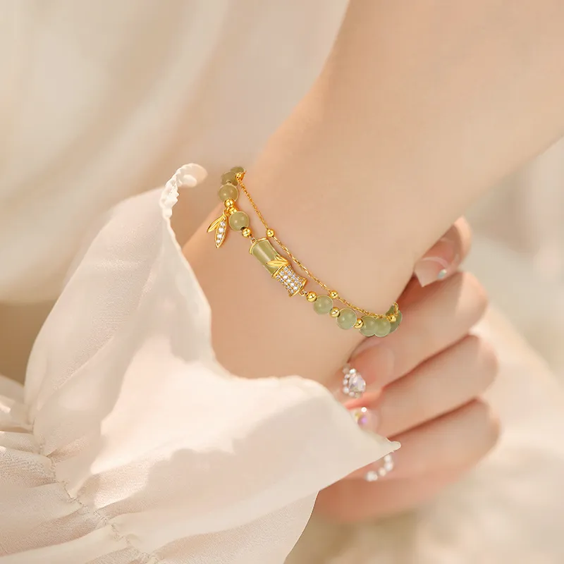 ZSY Hetian Jade Bracelets Pale Greenish White Jade Women's-3