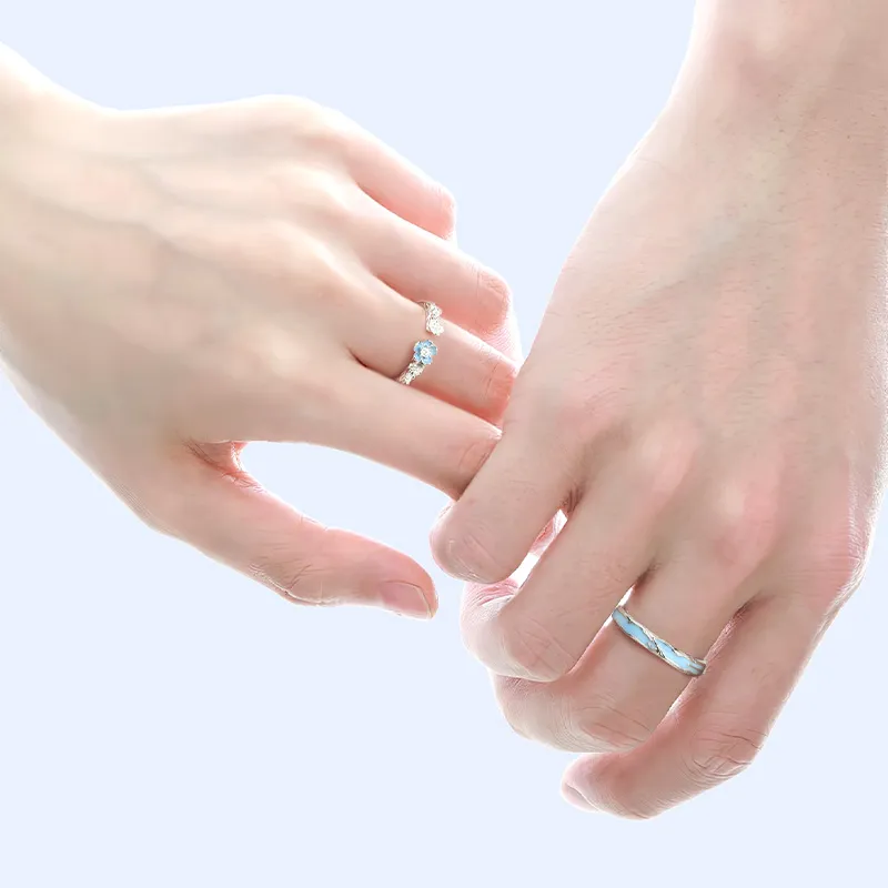 Goran Silver 925 Zhong Shijie Ring Couple Couple Rings Unisex-4