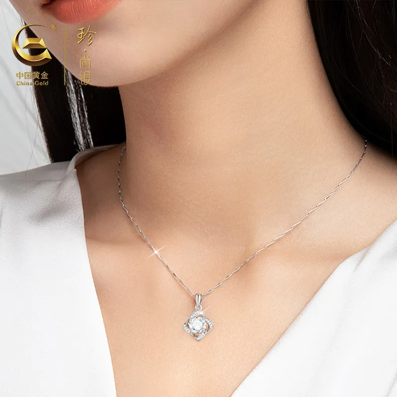 ZSY Sterling Silver Necklaces For Girls Women's-4