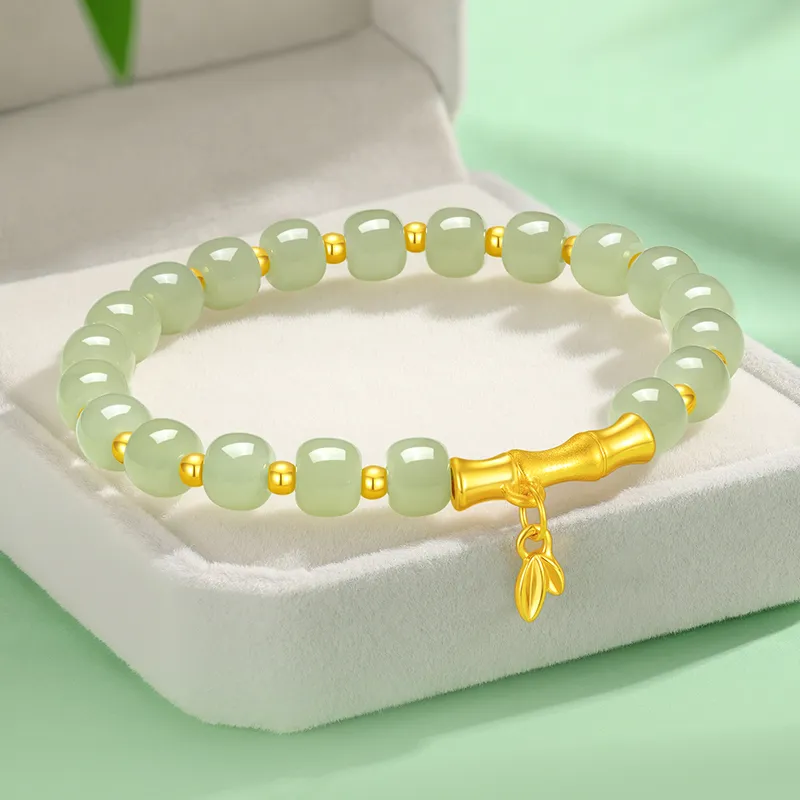 ZSY Hetian Jade Bracelets Pale Greenish White Jade Women's-2