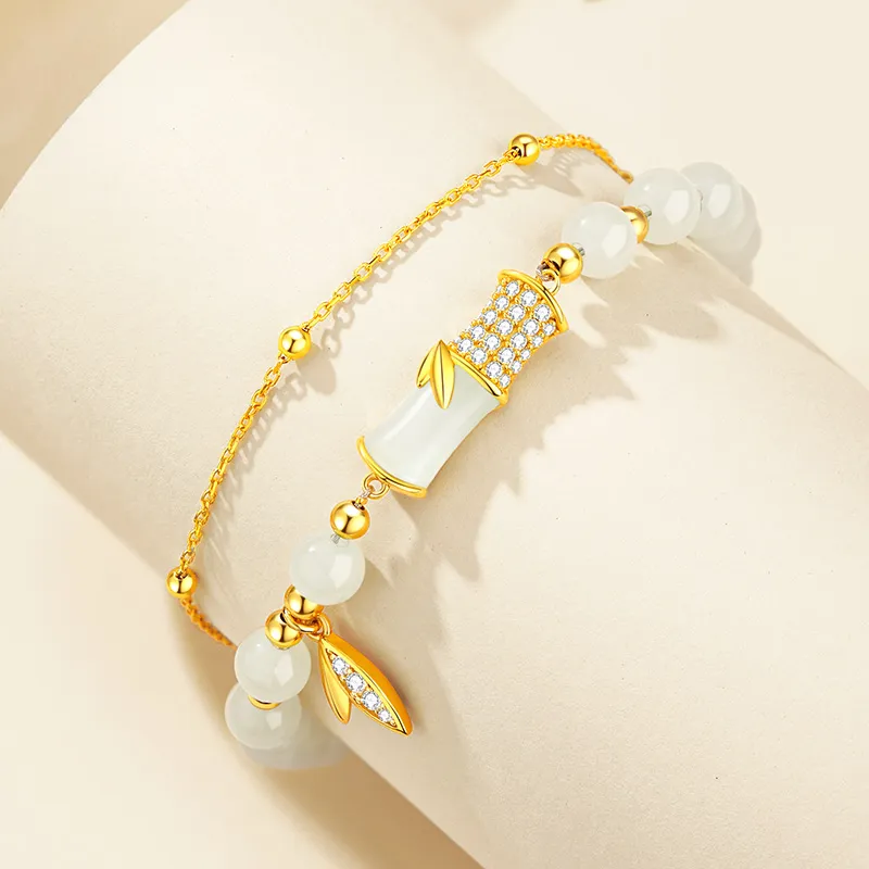 ZSY Bracelets Pale Greenish White Jade Women's-3