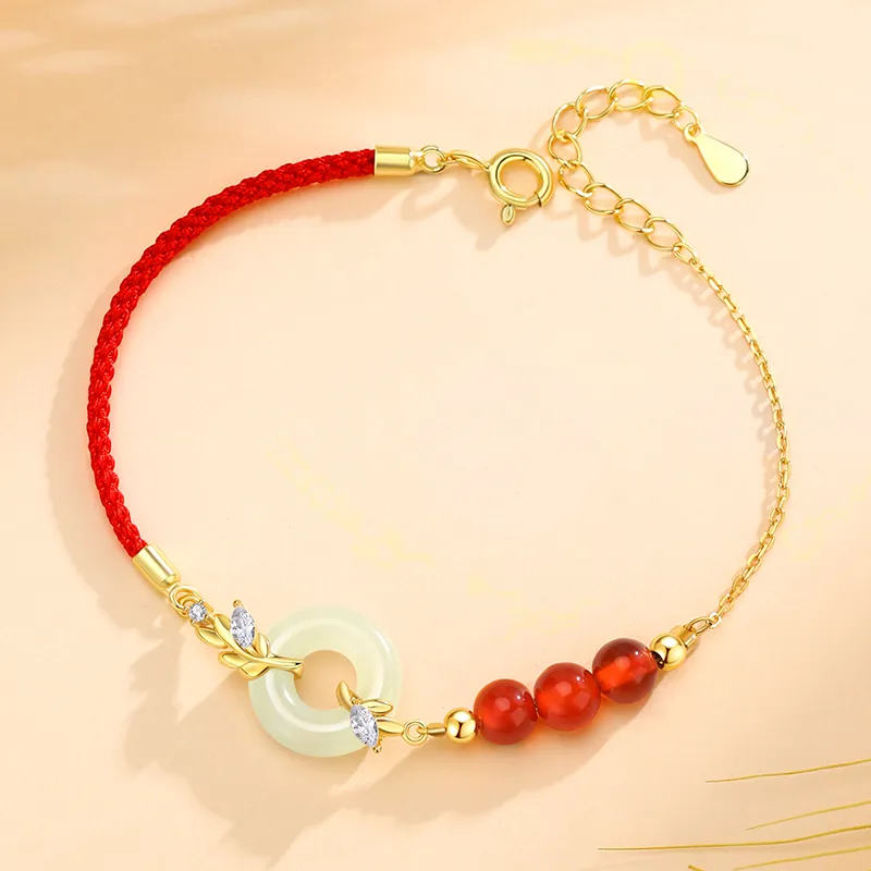 ZSY Hetian Jade Bracelets Pale Greenish White Jade Women's-2