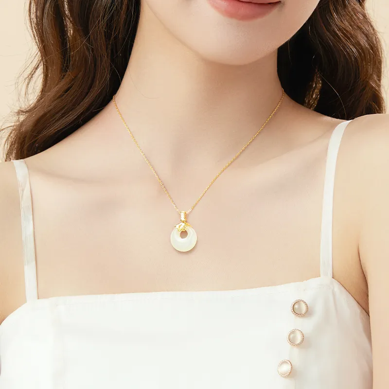 ZSY Hetian Jade Necklaces Green Jade Women's-3
