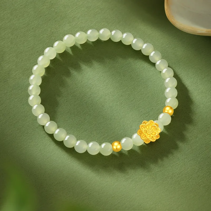 ZSY Hetian Jade Bracelets Pale Greenish White Jade Women's-2