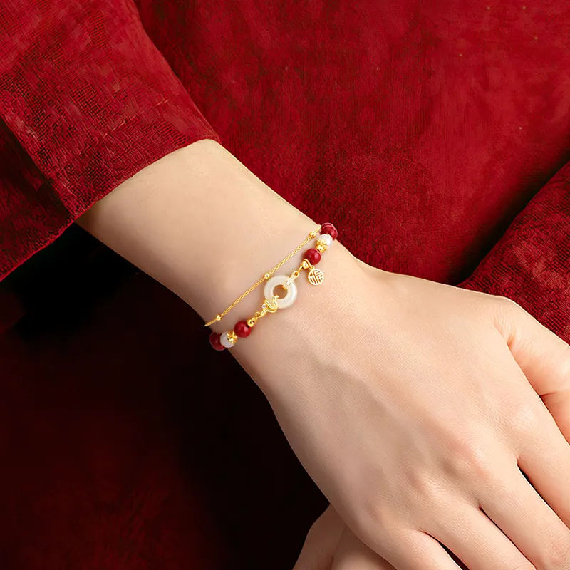 ZSY Hetian Jade Bracelets Pale Greenish White Jade Women's-1