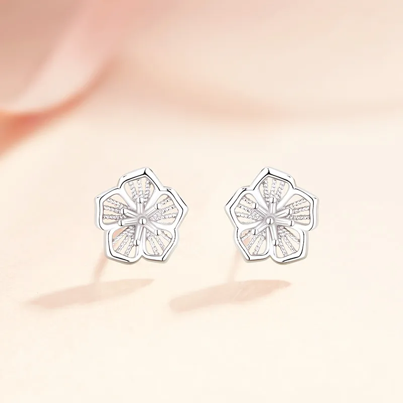 ZSY S925 Silver Stud Earrings Women's-1