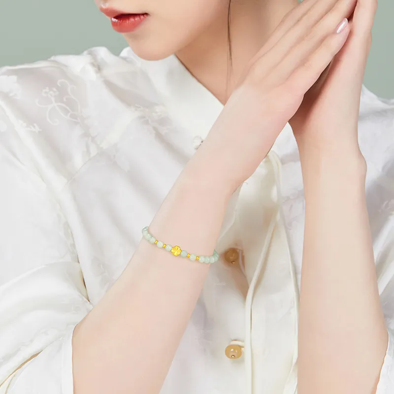 ZSY Hetian Jade Bracelets Pale Greenish White Jade Women's-8
