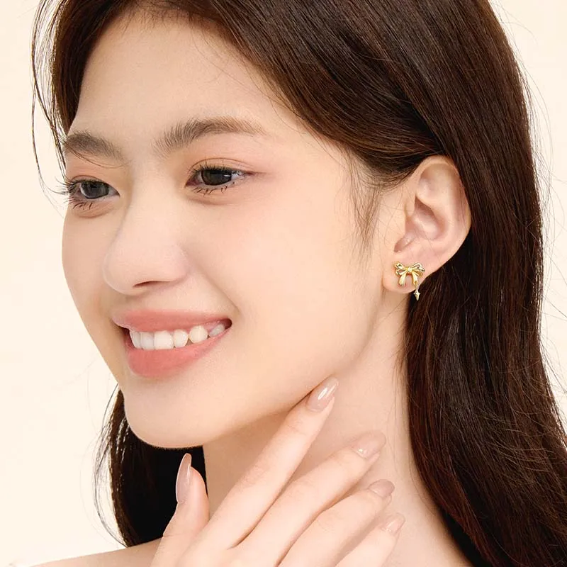 ZSY S925 Silver Stud Earrings Women's-3