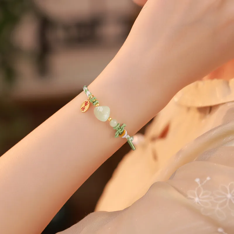 ZSY Bracelets Pale Greenish White Jade Women's-5