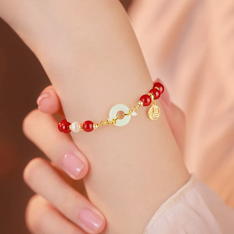 ZSY Bracelets Pale Greenish White Jade Women's-3