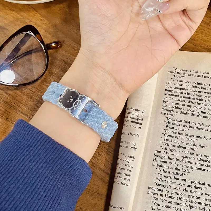 MSSM Apple Compatibility Watch Band 160 200mm Corduroy Material-4