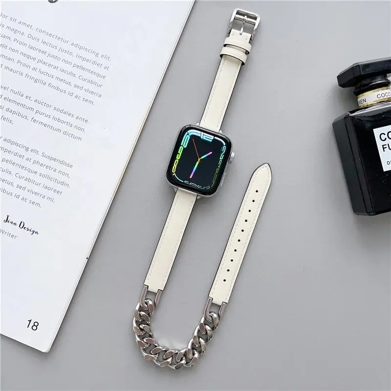 MSSM Watch Band Apple Compatibility Genuine Leather Material-3