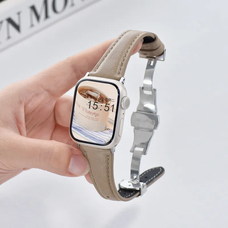 MSSM Apple Compatibility Watch Band Cowhide Leather Material-1