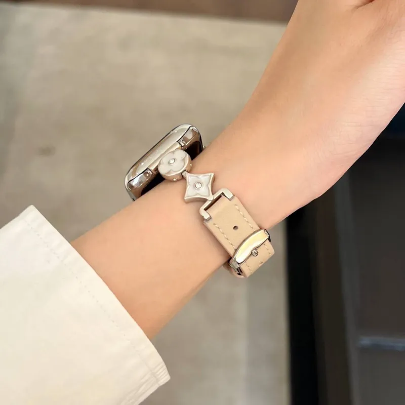 MSSM Apple Compatibility Watch Band Genuine Leather Material-5