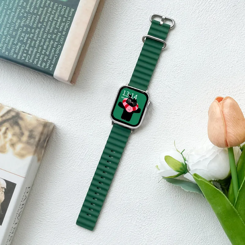 MSSM Watch Band Apple Compatibility Silicone Material-7
