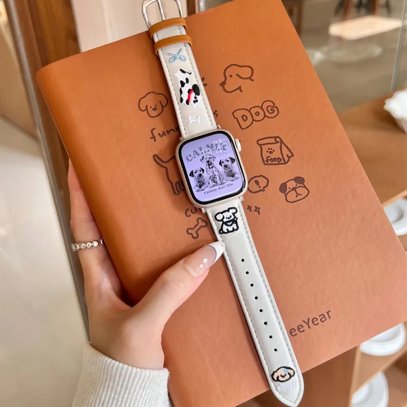 MSSM Apple Compatibility Watch Band Genuine Leather Material-4