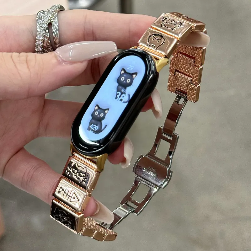 MSSM Iaomi 9/9nfc/8/8nfc/9pro/8pro/Red Beige Watch5/4 Xiaomi Compatibility Watch Band 170mm Mi9 Metal-11