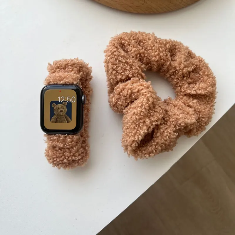 MSSM Watch Band Apple Compatibility 38 49mm Plush Material-1